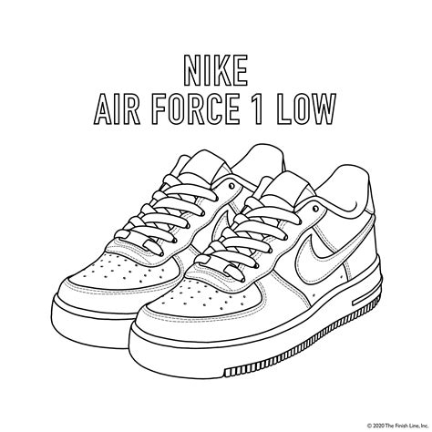 air force 1 disegno da colorare